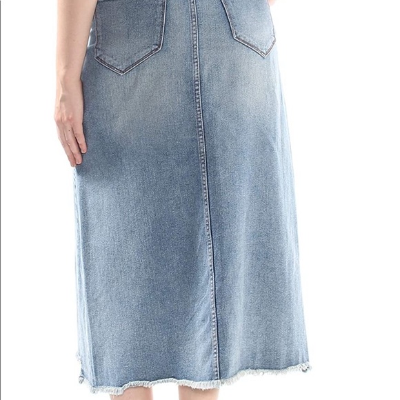 William Rast Jeanie Cut Out Split Denim Skirt - Picture 4 of 4
